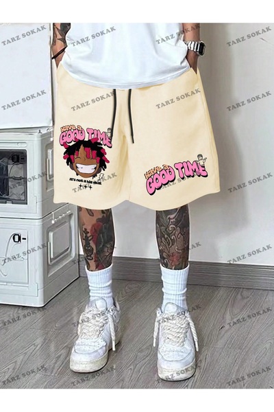 Kalic Studio Pantaloni scurți de vară unisex Harajuka Anime Y2K - KOD-11491