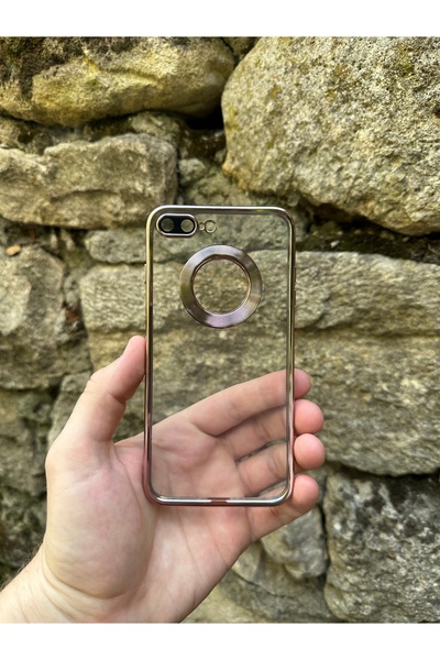 YZGOLDEN Iphone 7 Plus / 8 Plus Uyumlu Kamera Lens Koruyuculu Elektroliz Lazer Telefon Kılıfı