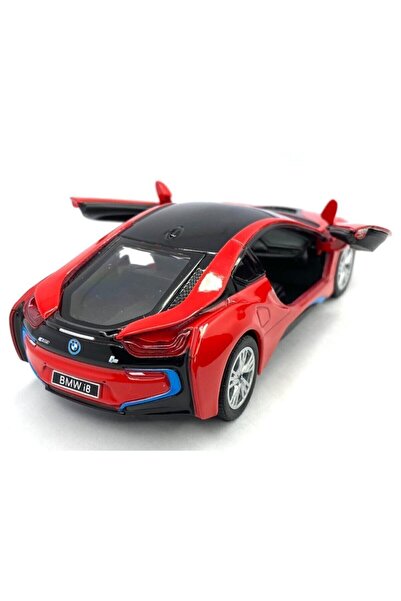 Kinsmart Bmw I8 - Çek Bırak 5inch. Lisanslı Model Araba, Oyuncak Araba 1:36