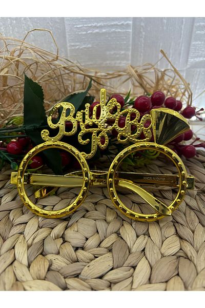 Deniz Party Store Golden Solitaire - To-Be-Bride Plastic Glasses Party Accessory 1 PCS