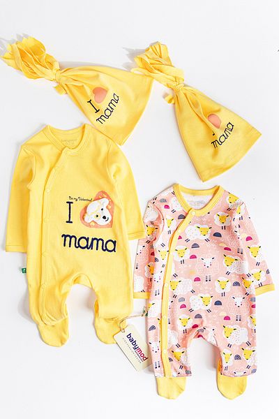 Babymod I Love Mama Double Long Sleeve Baby Boy Jumpsuit Set
