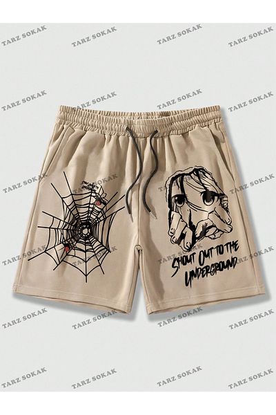 Kalic Studio Pantaloni scurți de vară unisex Y2K Bermude Harajuka Anime Retro KOD-11559
