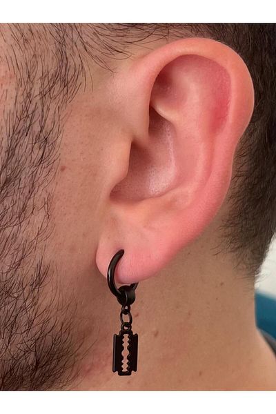 Piercing Market Steel & Silver Unisex Men's Earrings - Steel Dangle, No Rusting Blackening