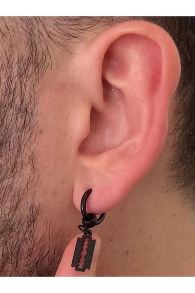 Piercing Market Steel & Silver Unisex Men's Earrings - Steel Dangle, No Rusting Blackening