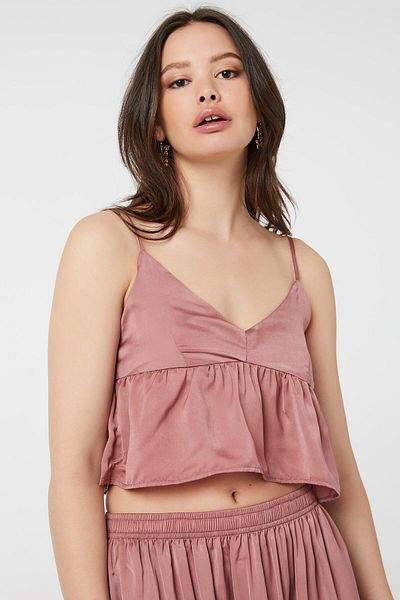 Ardene Satin Peplum Tank