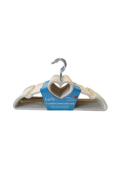 Lorin 15-Piece Velvet Non-Slip Clothes Hanger Cream