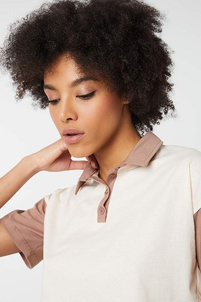 Ardene Colorblock Cropped Polo