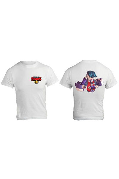 YAPO TİCARET Brawl Stars Edgar Pattern - Λευκό μπλουζάκι Unisex για παιδιά κα...