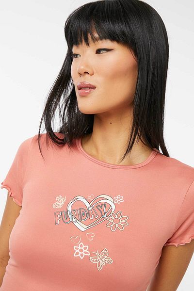 Ardene Pastel Lettuce Edge Tee
