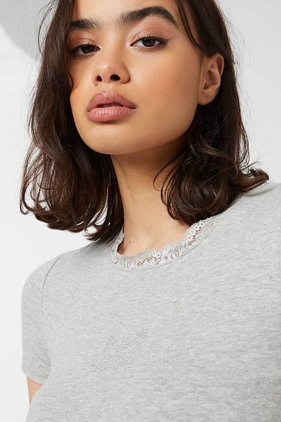 Ardene Rhinestone Detail Cropped Tee