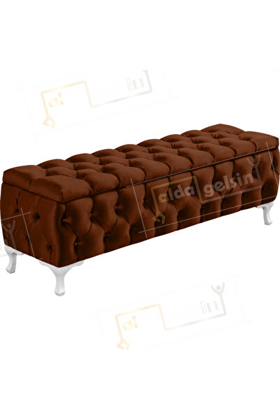 aldagelsin Lüks Sandıklı Chester Puf Bench Ayakucu Koltuk 120 Cm