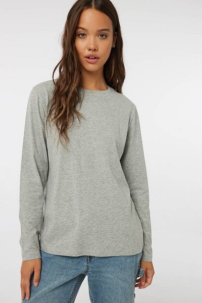 Ardene Basic Long Sleeve Crew Neck Tee