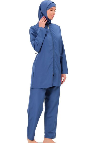 Argisa Parlament 7101 - Plain Hijab Swimsuit, Long Sleeve