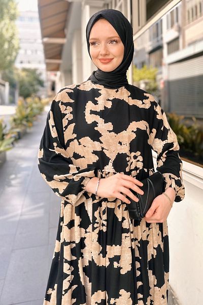 Gizce Black Mayi Dress