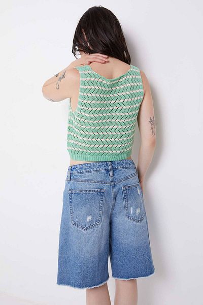 Ardene Tie Front Crochet Top