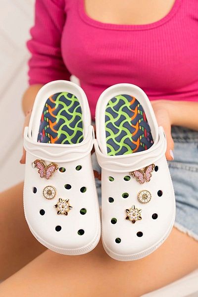 Yedicüceler Crocks Type Hospital Cook Crocks Type Slippers with Massage Sole Accessories