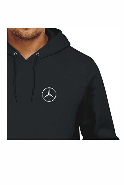 byggtextiles Erkek Kapüşonlu Basic Sweatshirt Siyah
