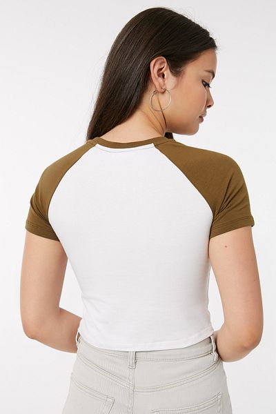 Ardene Graphic Lettuce Edge Raglan Tee