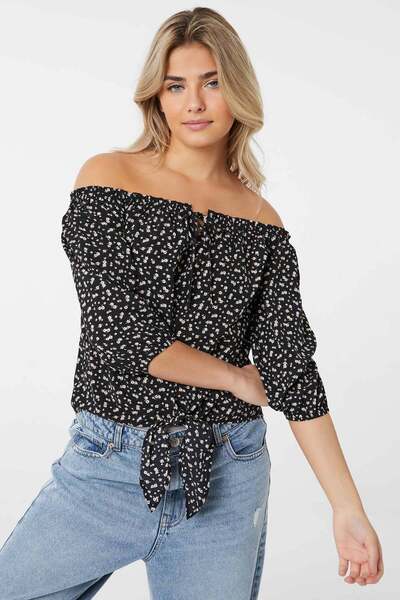 Ardene Knotted-Waist Off-Shoulder Blouse