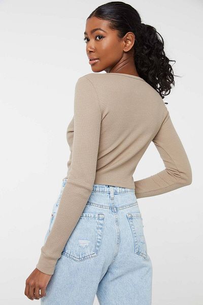 Ardene Notch-Collar Cropped Tee