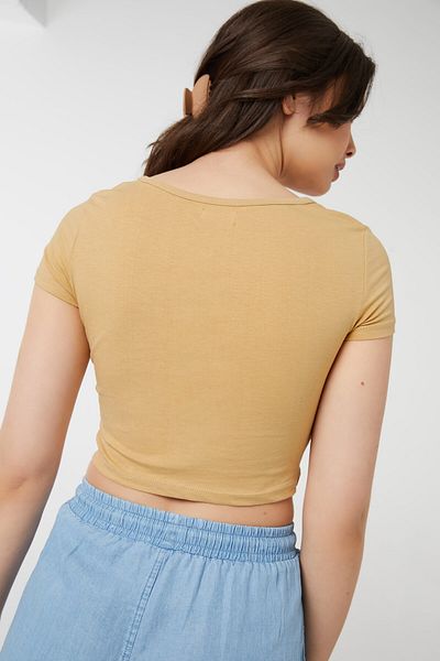 Ardene Basic Notch-Collar Boxy Tee