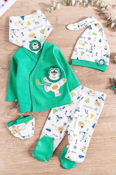 Babymod Lion Themed 5 Piece Baby Boy Set Baby Hospital Release