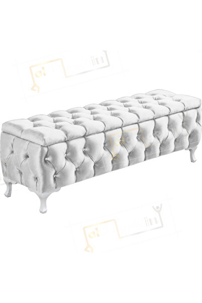 aldagelsin Lüks Sandıklı Chester Puf Bench Ayakucu Koltuk 120 Cm