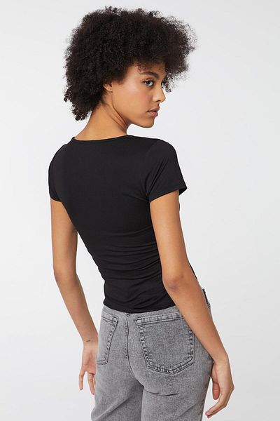 Ardene Ruched-Front Cropped Top