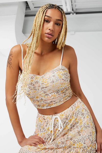 Ardene Mesh Tank with Lace Trim