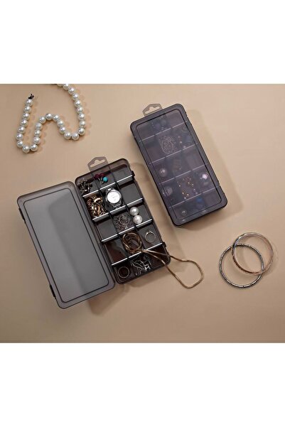 YDGR منظم مجوهرات قابل للتعديل مكون من 15 حجرة - أقراط خرز دواء وقلادة ومشبك ...