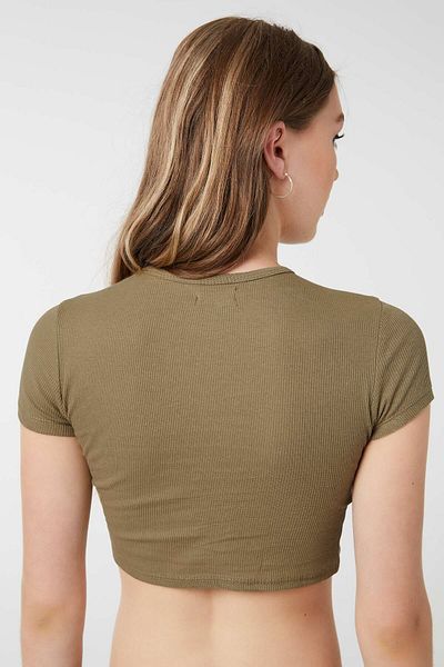Ardene Basic Ribbed Ultra-Cropped Tee