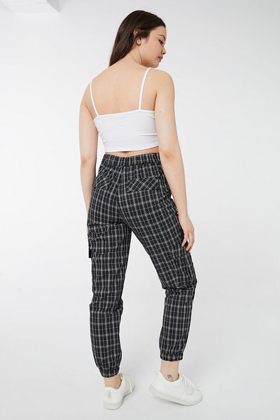 Ardene Plaid Cargo Jogger Pants