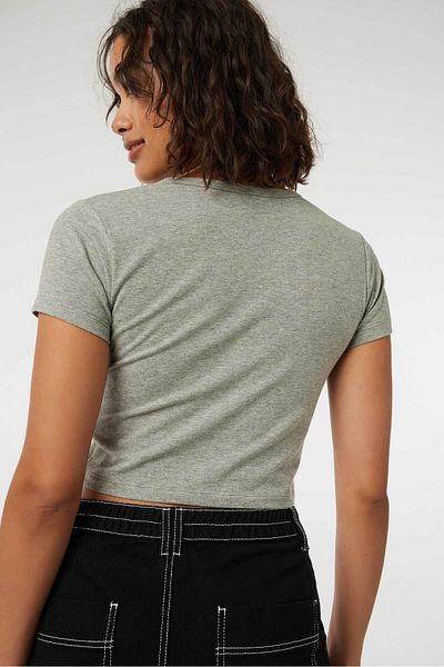 Ardene Ultra Crop Henley Tee