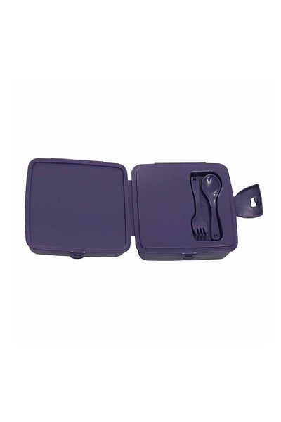 Frozen Frozen - 4 Compartments 2 Layers Plum Colored Plastic Lunch Box