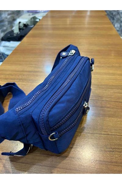 571 Collections Çanta Unisex Navy Waist Bag - Multi-Pocket (Model: 571-7G)