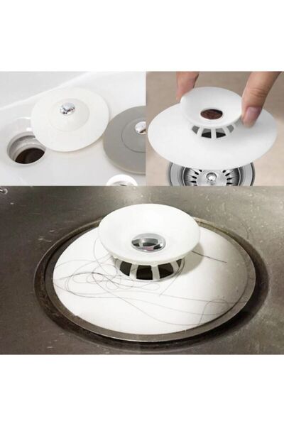 Jetcom Sink Bath Plug with Silicone Strainer Sink Bathtub Drain Plug