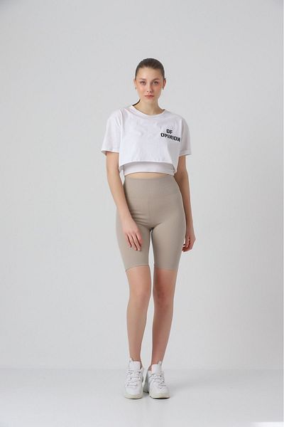 FITTNISH Women's High Waist Fitness Firming and Firming Cream Biker Shorts Short Leggings
