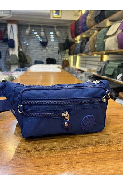 571 Collections Çanta Unisex Navy Waist Bag - Multi-Pocket (Model: 571-7G)