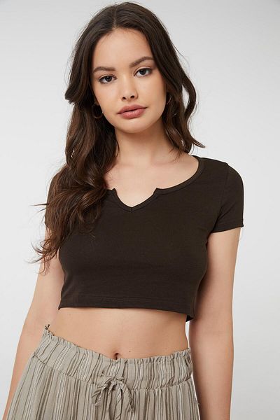 Ardene Basic Notch-Collar Boxy Tee