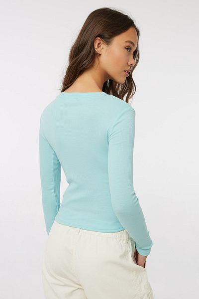 Ardene Long Sleeve Crew Neck Ribbed Tee