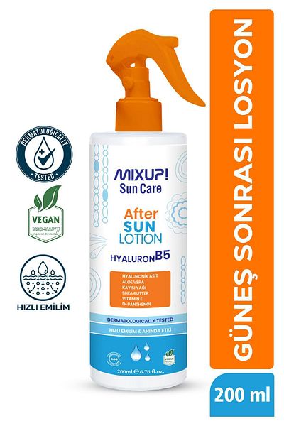 Mixup After Sun Repair Lotion Hyaluron B5 Aloe Vera, Apricot Oil, 200 ML with Hyaluronic Acid Content