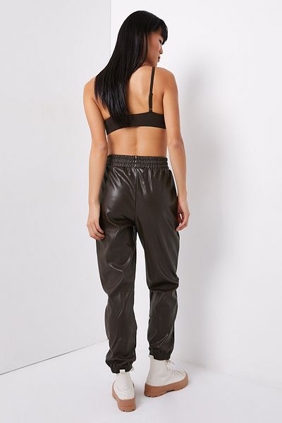 Ardene Faux Leather Joggers