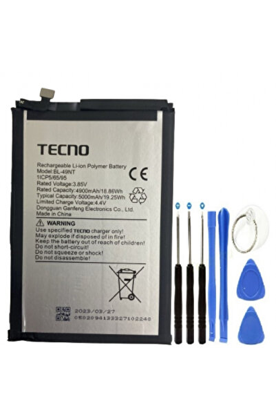 SenalStore Tecno Spark G0 2023 Pil Batarya Bl-49NT+Tamir Set