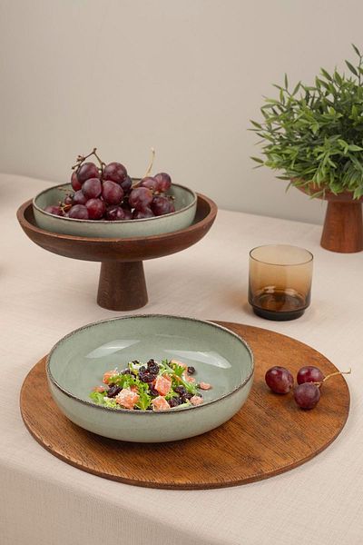 Kütahya Porselen Moderna 20 cm grünes Schüssel-Set – 2-teilig