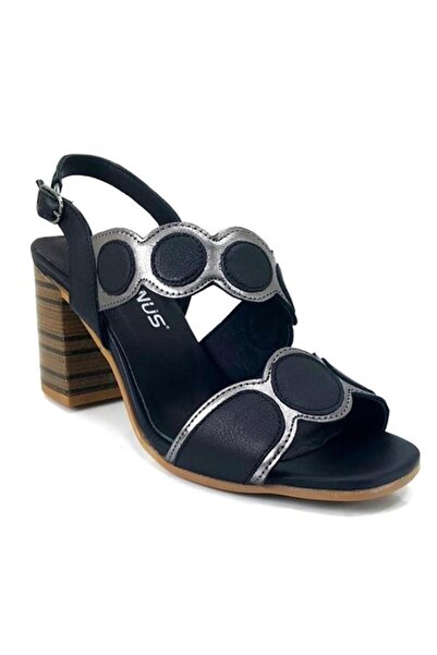 Venüs 2108513   صندل كاجوال من الجلد الطبيعي - أسود