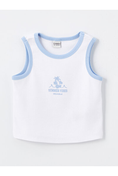 LC Waikiki LCW Bisiklet Yaka Baskılı Kız Çocuk Crop Atlet