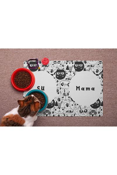MARSA 50x30 Machine Washable Cat-Dog Pet Food and Water Coaster