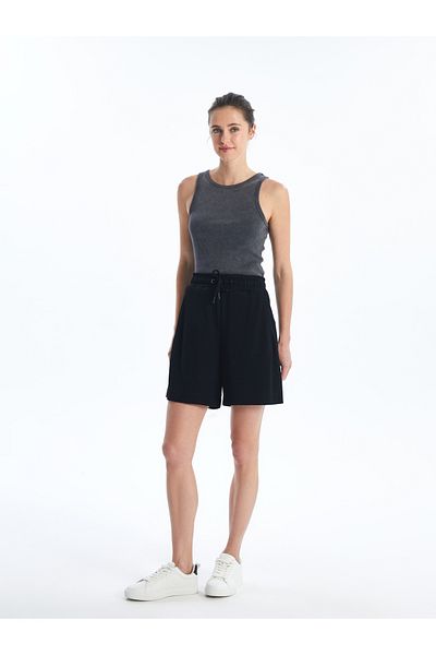 LC Waikiki Women's Elastic Waist Straight Shorts