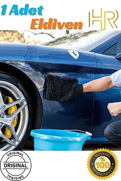 HRPAK Oto Yıkama Eldiveni  Araç Temizleme Mikrofiber Araba Cila Eldiveni