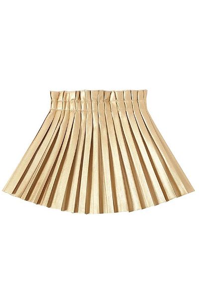 MODERN ASIR Ασύμμετρη Μίνι Παιδική Φούστα από Faux Leather - Λεπτομέρεια ελαστική μέση
